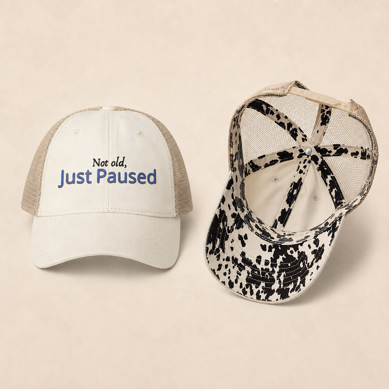 Not Old, Just Paused™ Perimenopause Trucker Hat | Funny Menopause Gift for Women