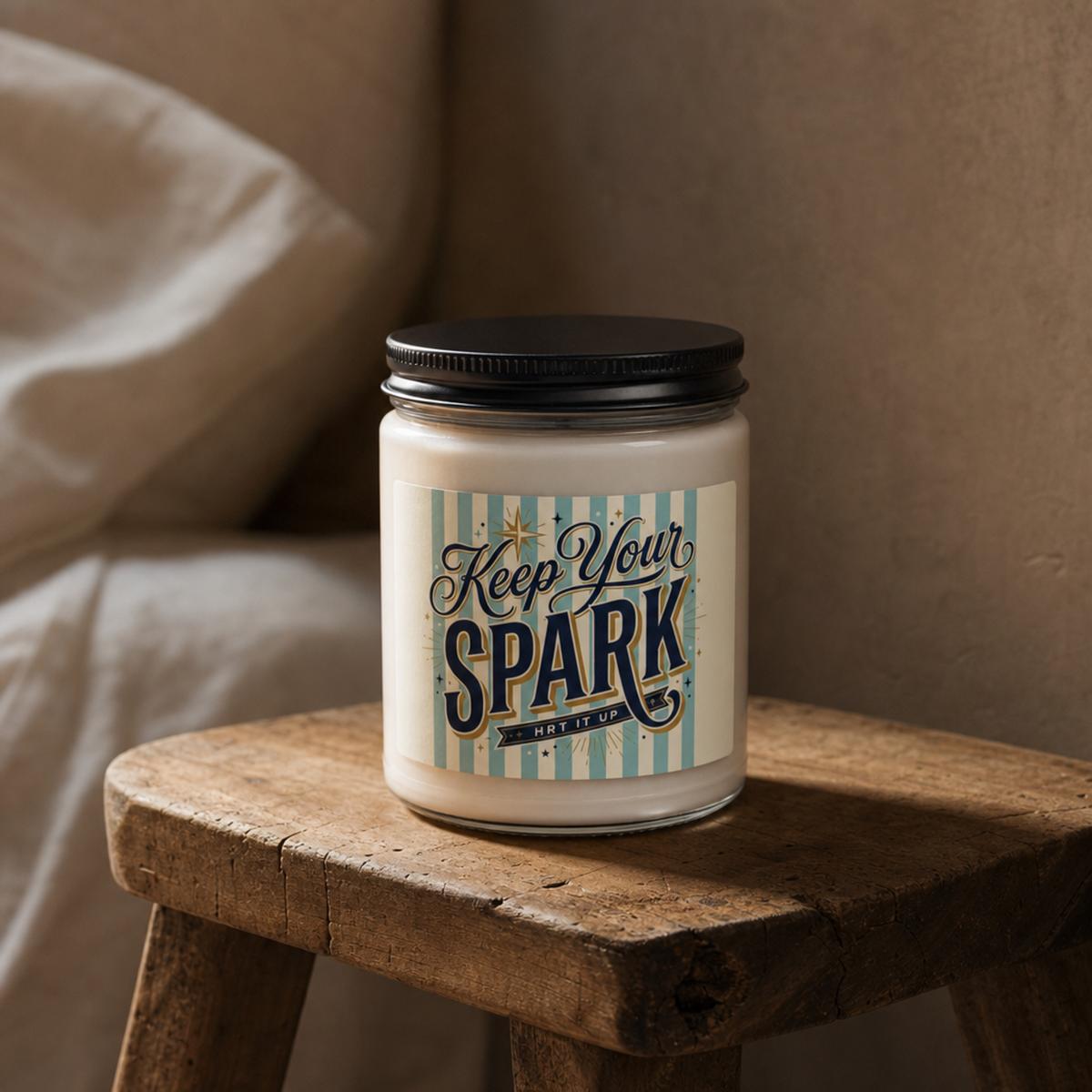 Keep Your Spark, HRT It Up Candle – Funny Perimenopause & Menopause Gift – 9 oz Scented Soy Candle